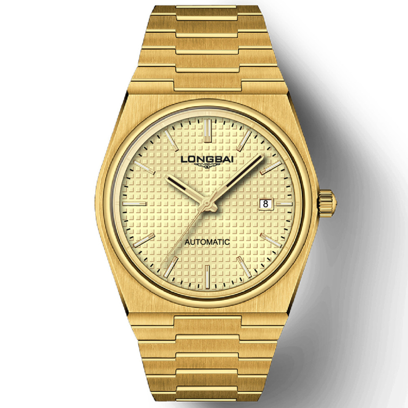Muški automatski mehanički sat LB1054-1 Cypress/LONGBAI – brojčanik 33 mm, debljina 10,5 mm, vodootpornost 30 m, luminiscencijski kalendar, nehrđajući čelik kućišta i narukvice
