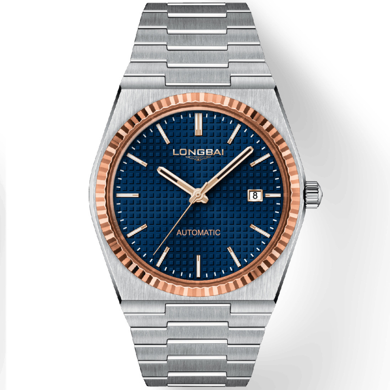 Muški automatski mehanički sat LB1054-1 Cypress/LONGBAI – brojčanik 33 mm, debljina 10,5 mm, vodootpornost 30 m, luminiscencijski kalendar, nehrđajući čelik kućišta i narukvice