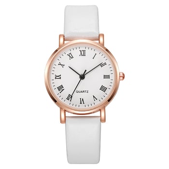 2024. Moteriškas laikrodis su minimalistiniu plonu dirželiu ir mažu ciferblatu japoniško ir korėjietiško stiliaus, kvarcinis laikrodis su odiniu dirželiu pradinukams ir vidurinės mokyklos moksleiviams, moteriškas skaitmeninis laikrodis.