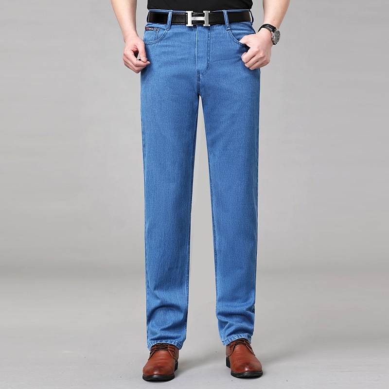Muške traperice – ravni kroj, srednji pojas, denim 65% pamuk, zip zatvarač