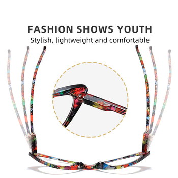 Kaiyine nove naočale za čitanje s okvirom mačke, anti-plavim svjetlom i printom za žene, moderne i elegantne, veleprodaja od proizvođača.