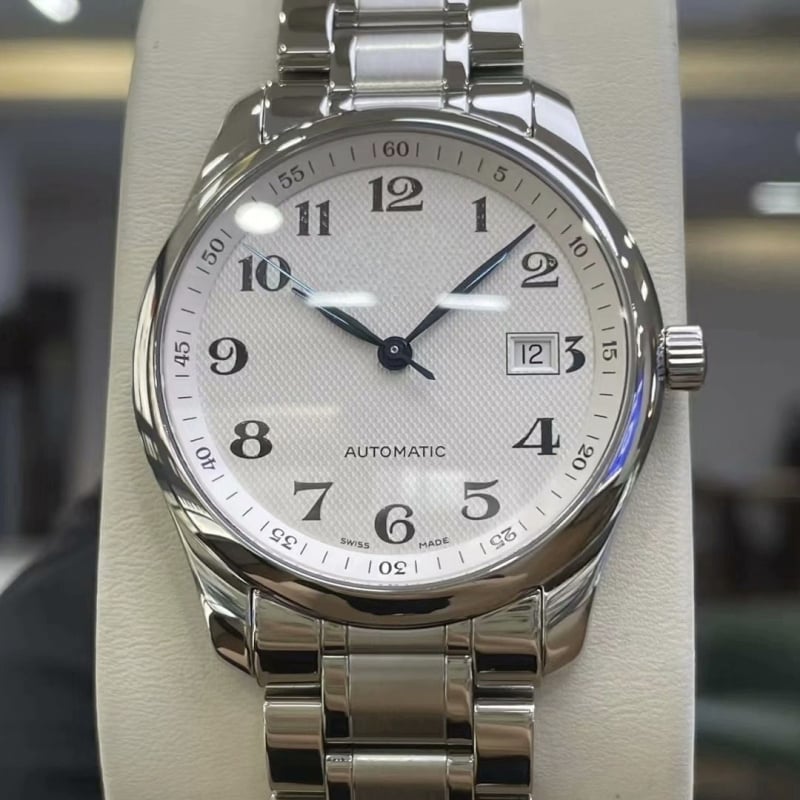 Muški sat od nehrđajućeg čelika, automatsko-mehanički mehanizam, model 2813, Pearl pokret, kalendar, vodootporan 30m