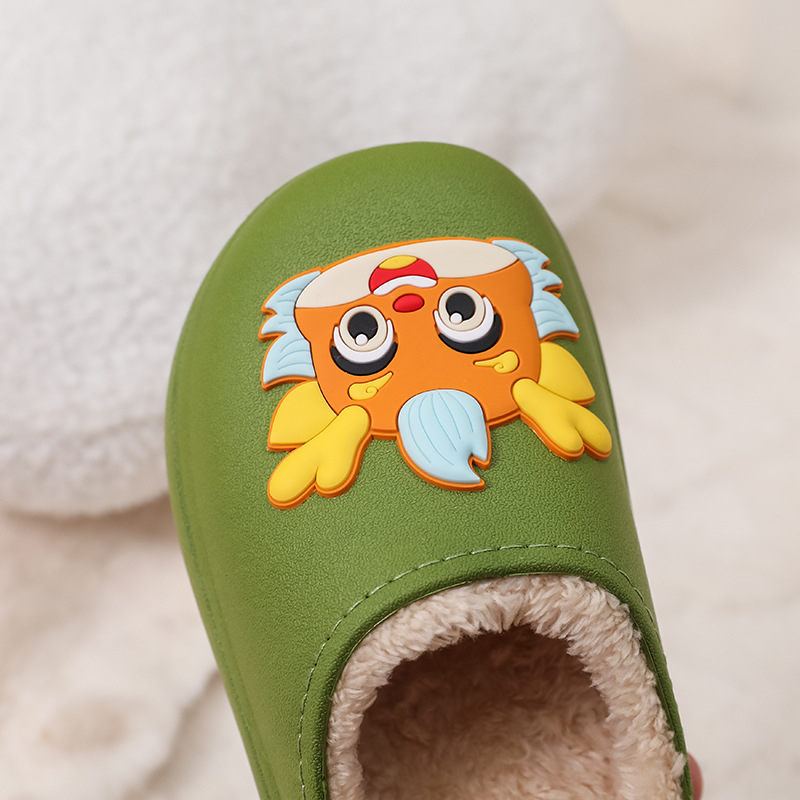 Papuci interiori din PVC pentru copii, imprimeu desen animat, unisex, pentru vârste 1–12 ani, iarnă