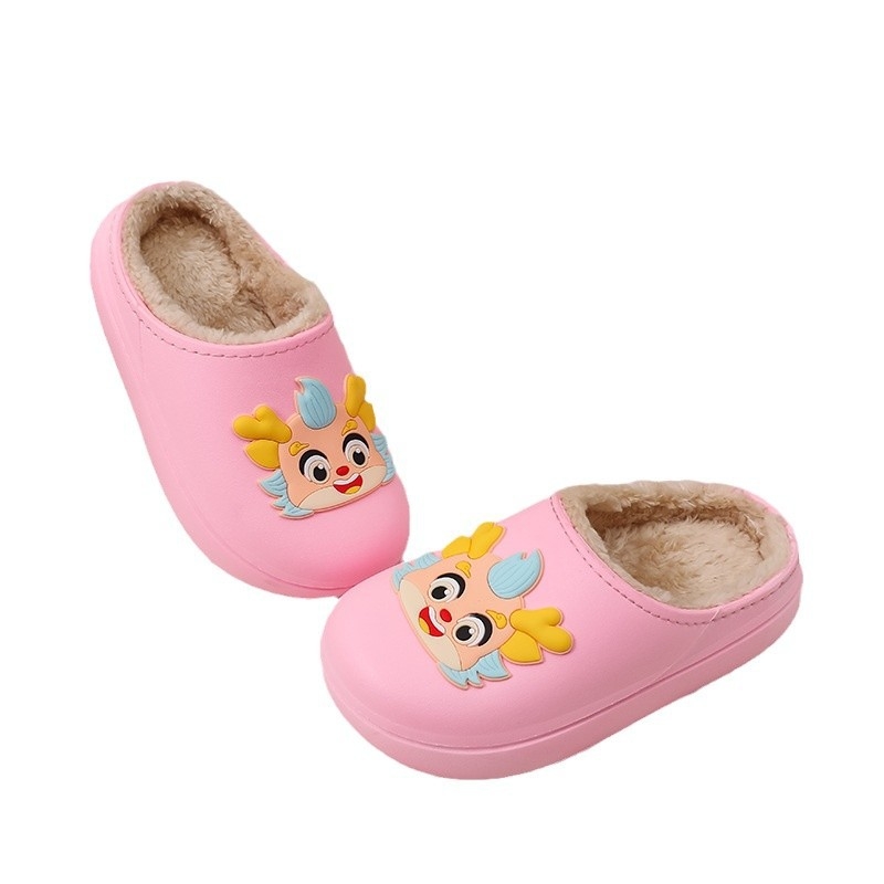 Papuci interiori din PVC pentru copii, imprimeu desen animat, unisex, pentru vârste 1–12 ani, iarnă