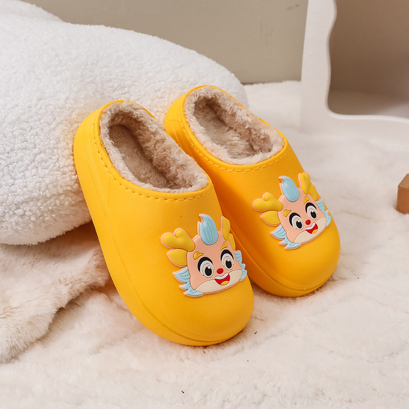 Papuci interiori din PVC pentru copii, imprimeu desen animat, unisex, pentru vârste 1–12 ani, iarnă