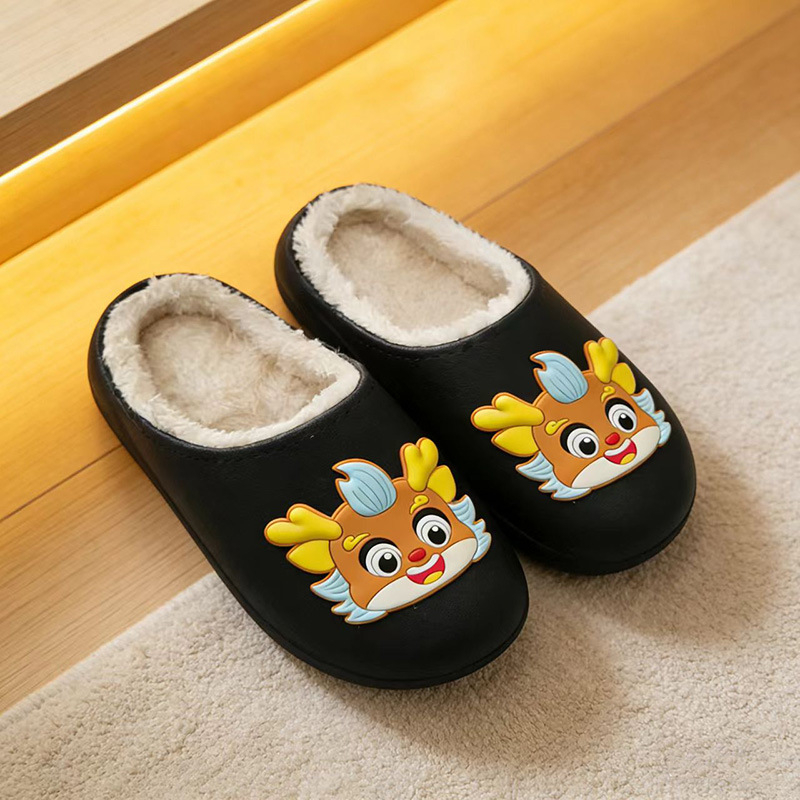 Papuci interiori din PVC pentru copii, imprimeu desen animat, unisex, pentru vârste 1–12 ani, iarnă