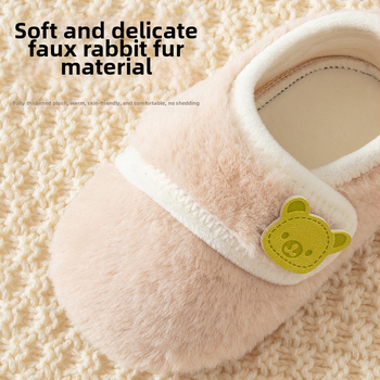 Pantofi interior pentru bebeluși și copii, închidere Velcro, model cartoon, partea superioară din poliester, talpă compozită, talpă groasă, pentru vârsta 1–6 ani