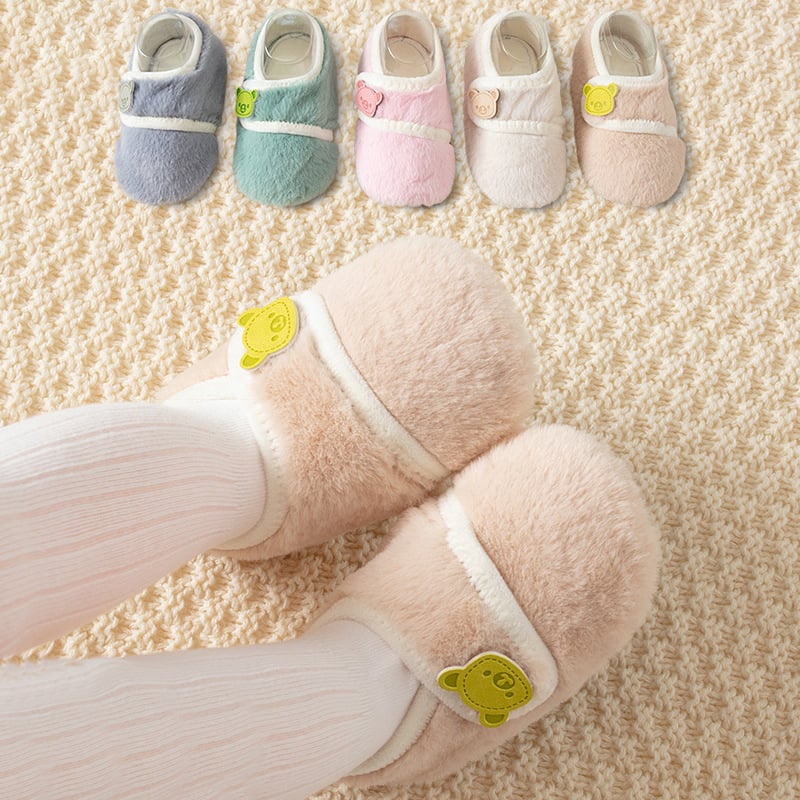 Pantofi interior pentru bebeluși și copii, închidere Velcro, model cartoon, partea superioară din poliester, talpă compozită, talpă groasă, pentru vârsta 1–6 ani