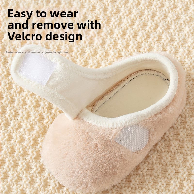 Vidaus vaikų bateliai su Velcro užsegimu, cartoon raštas, viršus iš poliesterio, padas iš kompozito, storas padas, amžius 1–6 metai