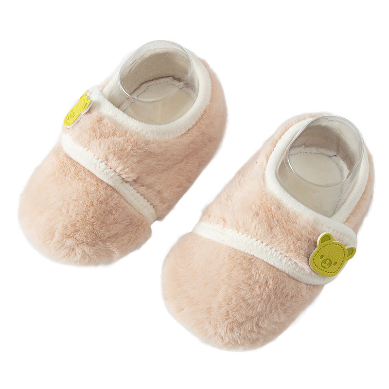 Pantofi interior pentru bebeluși și copii, închidere Velcro, model cartoon, partea superioară din poliester, talpă compozită, talpă groasă, pentru vârsta 1–6 ani