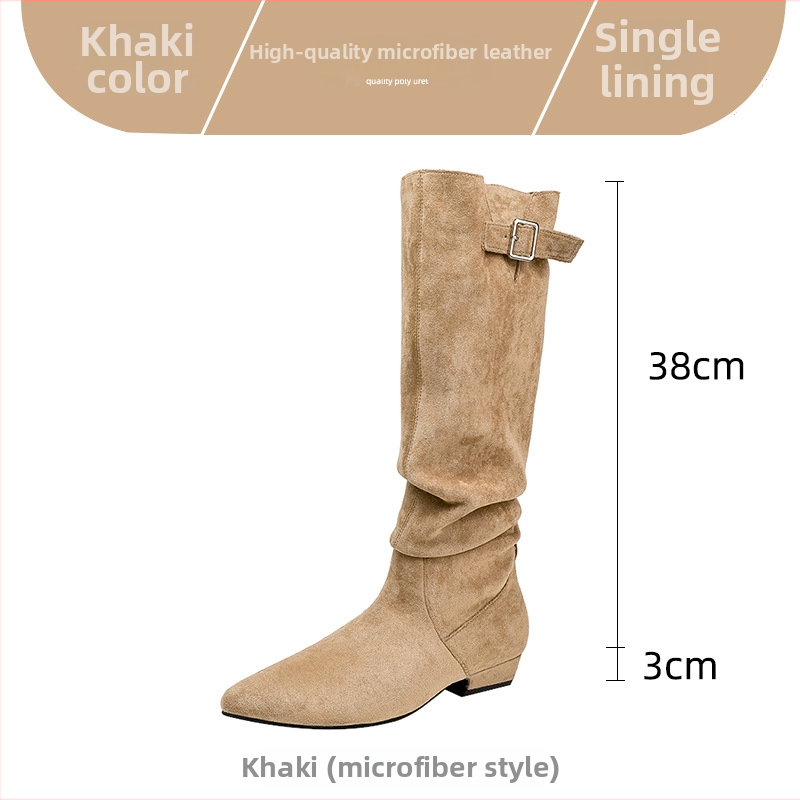 Sieviešu zābaki no split ādas, ar apaļu purnu, zemā kātiņa, gumijas zole, 3-5 cm papēdis