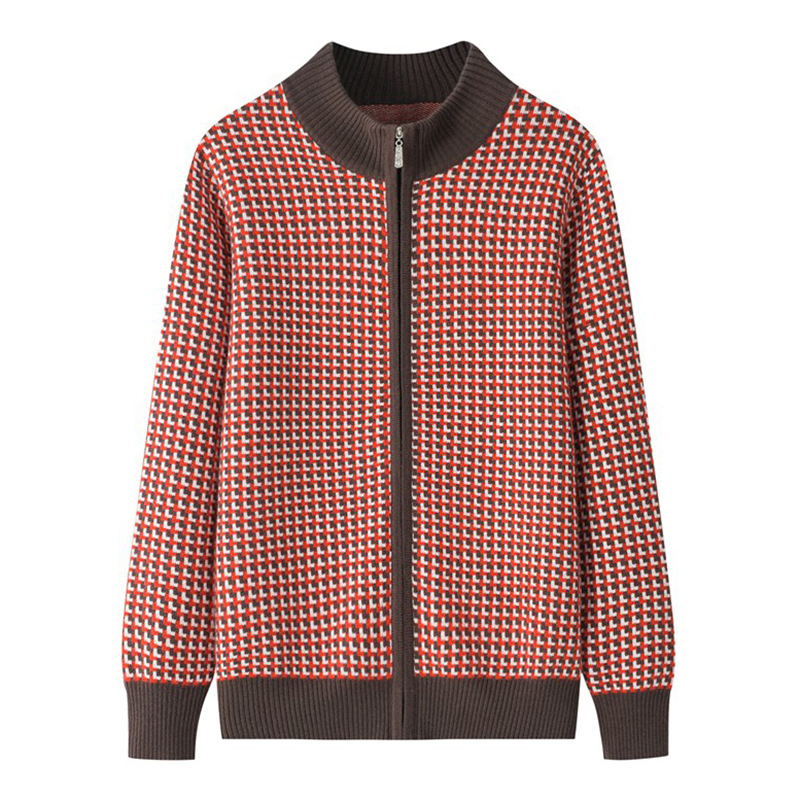 Sieviešu biezs vilnas kardigans, country stila ar māksliniecisku retro noskaņu, apaļš kakla līnija, garas piedurknes, brīvs piegriezums