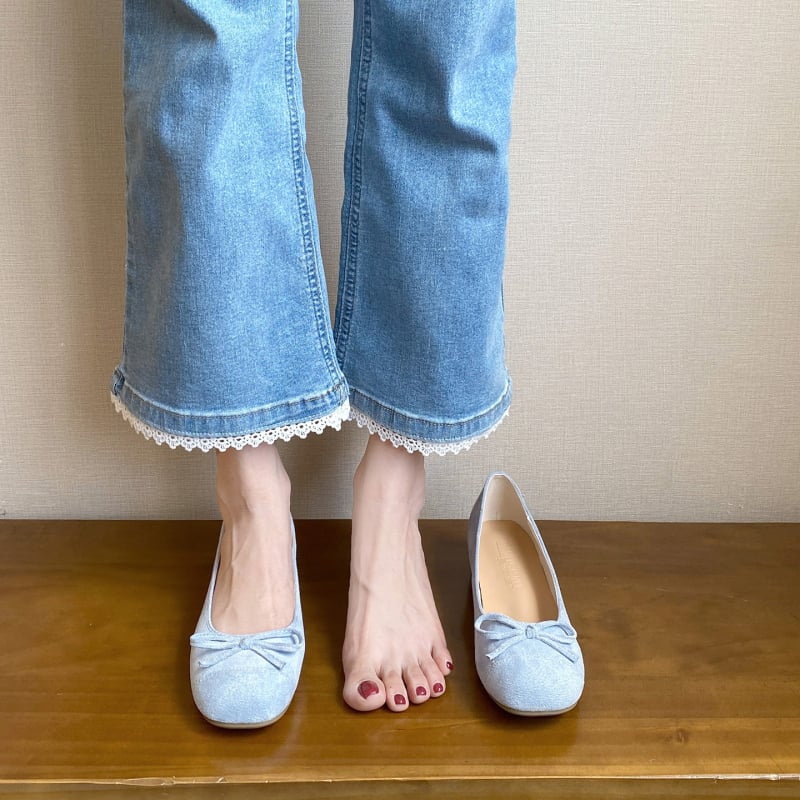 Baletanke s povećanjem visine od 5 cm, kvadratni nos, PU gornji dio, unutarnja lažna koža, slip-on