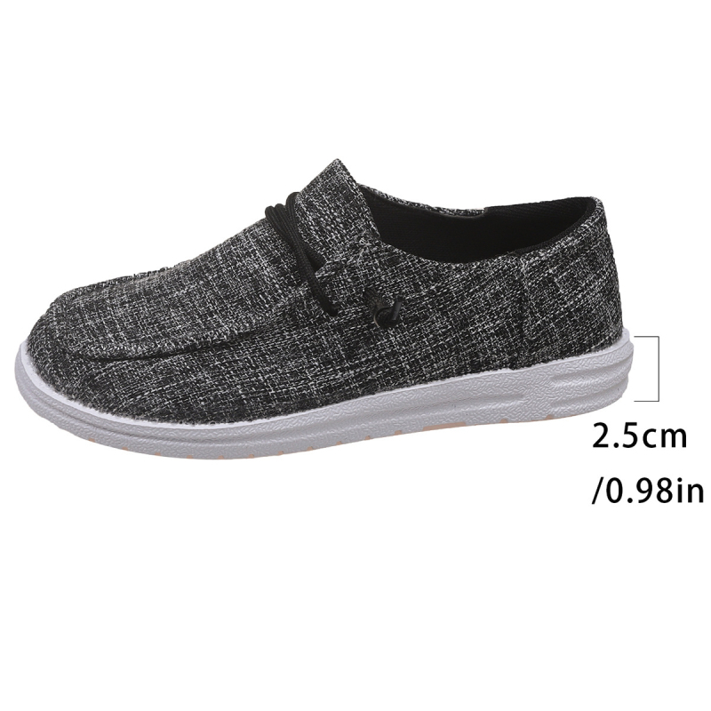 Loafers casual pentru femei, slip-on, talpă mică 1–3 cm, partea superioară din țesătură, căptușeală din plasă, talpă PU, talpă din cauciuc, potrivite pentru toate sezoanele