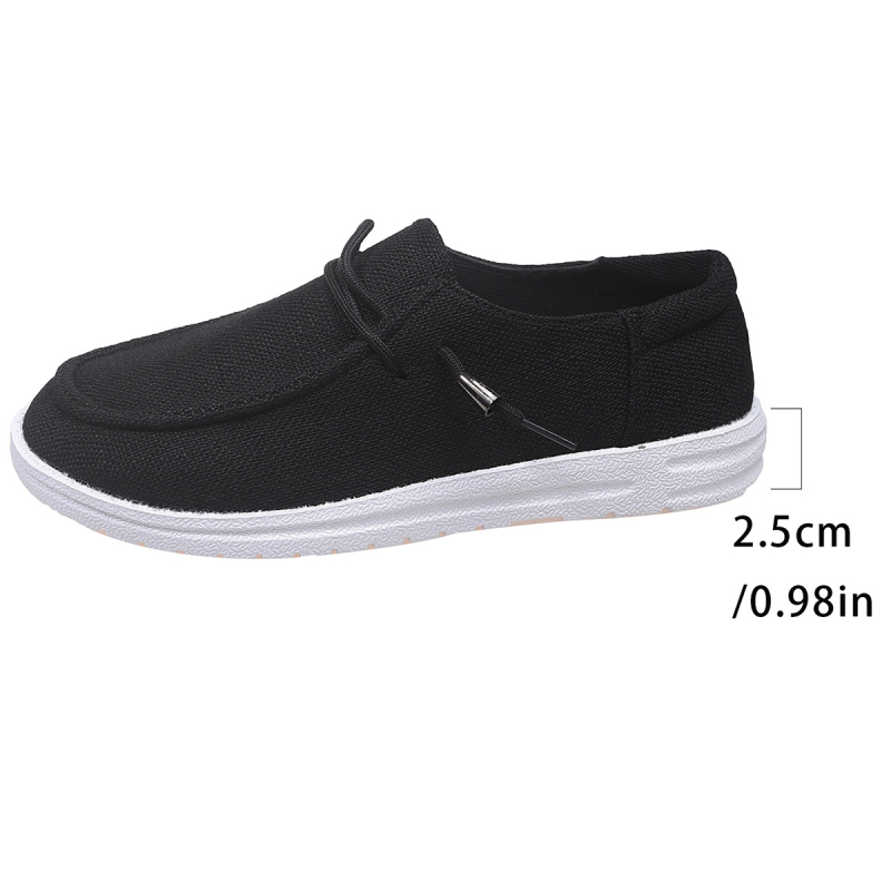 Loafers casual pentru femei, slip-on, talpă mică 1–3 cm, partea superioară din țesătură, căptușeală din plasă, talpă PU, talpă din cauciuc, potrivite pentru toate sezoanele