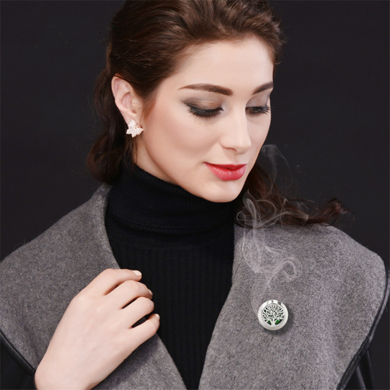 Broșă în formă de copac cu frunze | Aliaj | Totem, Unisex | Multifuncțională, Placare electrochimică, Personalizabilă