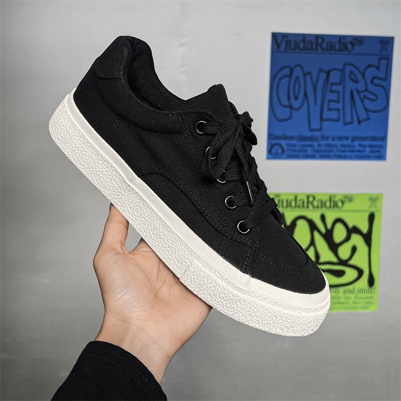 Muške platnene tenisice u korejskom stilu, ljetne, prozračna mrežasta podstava, niska linija, gumeni potplat