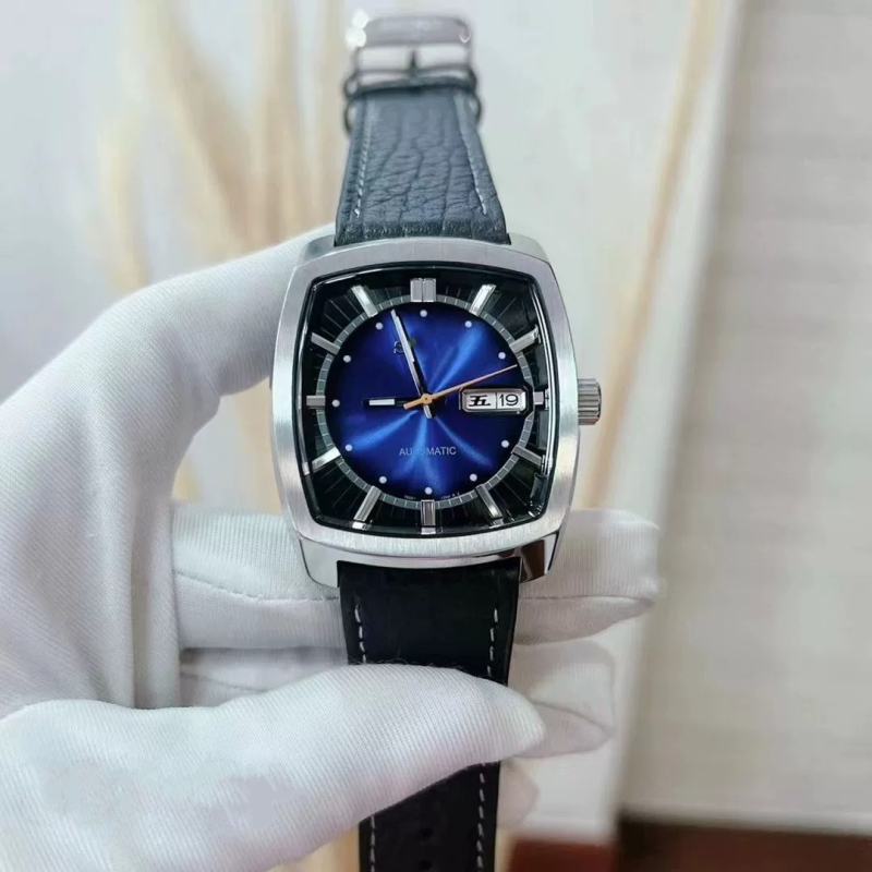 Muški mehanički sat, brojčanik u obliku vinskog buraga, 39 mm, vodootporan do 10 m, pokret Dandong, Kina