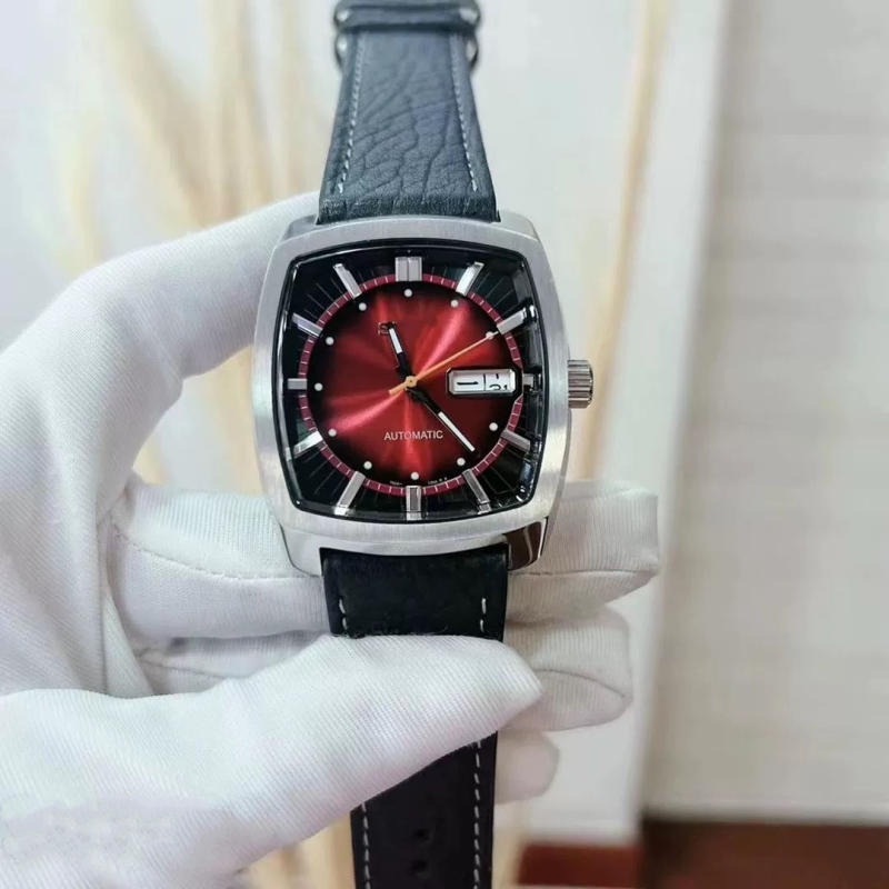 Muški mehanički sat, brojčanik u obliku vinskog buraga, 39 mm, vodootporan do 10 m, pokret Dandong, Kina