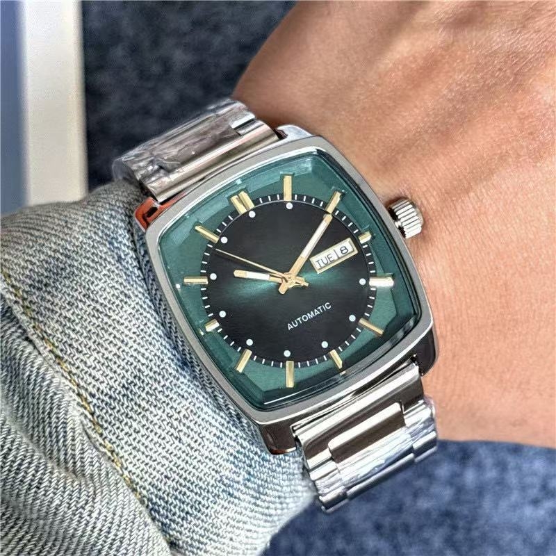 Muški mehanički sat, brojčanik u obliku vinskog buraga, 39 mm, vodootporan do 10 m, pokret Dandong, Kina
