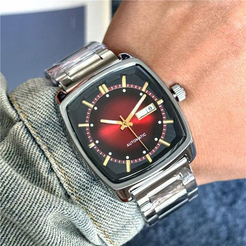 Muški mehanički sat, brojčanik u obliku vinskog buraga, 39 mm, vodootporan do 10 m, pokret Dandong, Kina