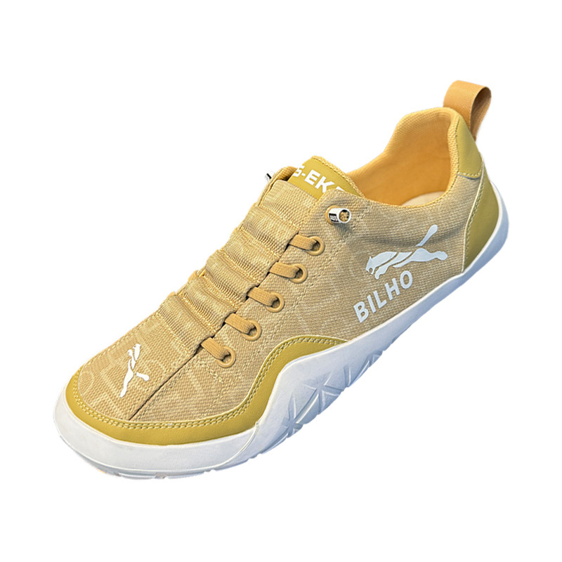 Vīriešu Slip-On apavi, elpojošs mikrošķiedras augšējā daļa, apaļš purns, zems papēdis, EVA iekšējā oderē, gumijas zole