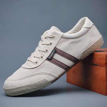 Muške platnene tenisice za svakodnevno nošenje, casual, s vezanjem, zaobljeni vrh, ravna potplat