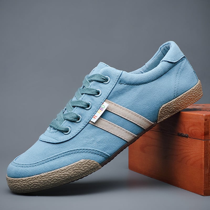 Muške platnene tenisice za svakodnevno nošenje, casual, s vezanjem, zaobljeni vrh, ravna potplat