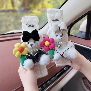 Auto turvavöö õla padja – karikatüürne plüüškaru, polüester, ilma logota