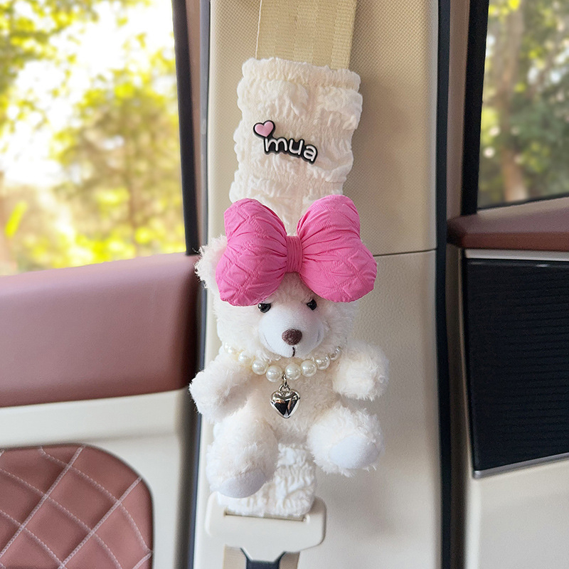 Auto turvavöö õla padja – karikatüürne plüüškaru, polüester, ilma logota