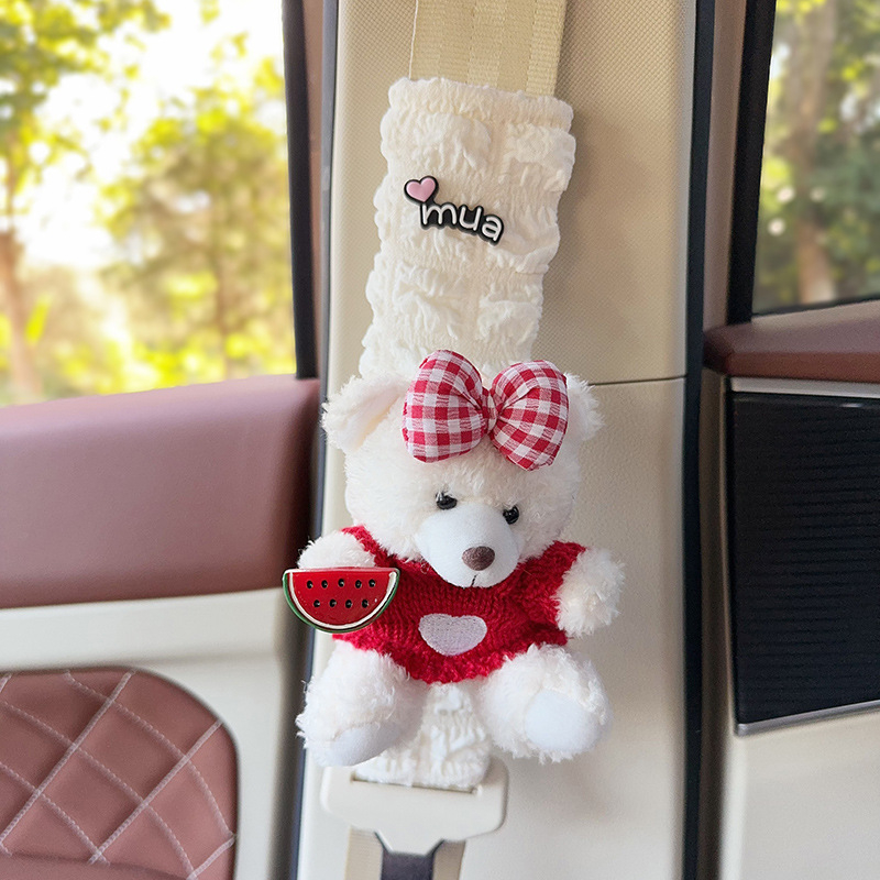 Auto turvavöö õla padja – karikatüürne plüüškaru, polüester, ilma logota