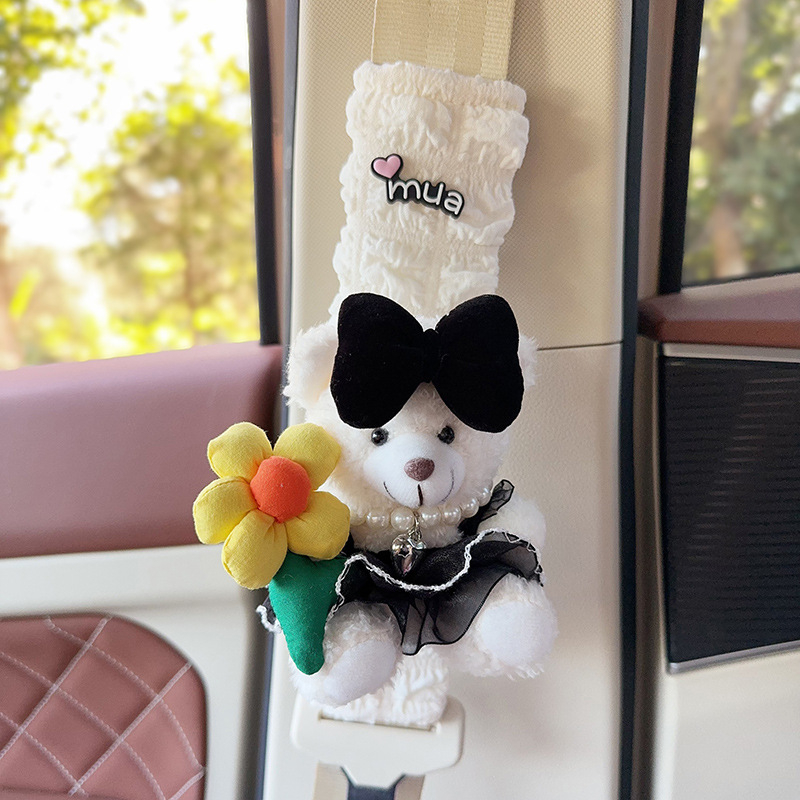 Auto turvavöö õla padja – karikatüürne plüüškaru, polüester, ilma logota