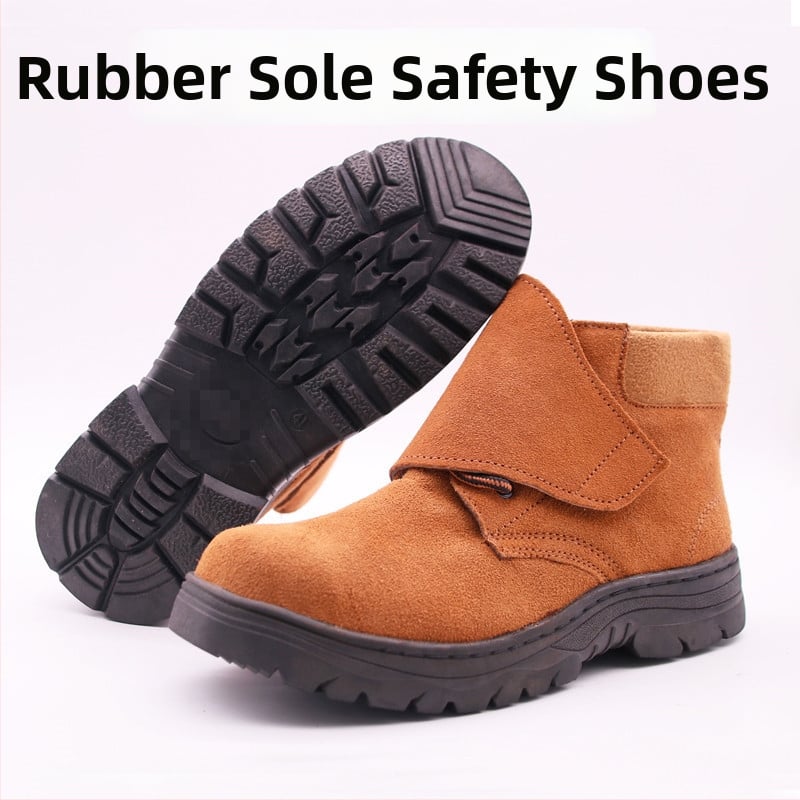 Töökingad keevitajale, kõrge varrega, teraskaitse varvas, veisnahk, kummist tald, nahkvooder