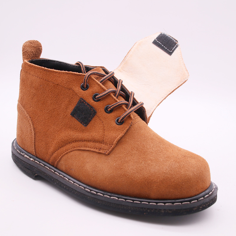 Töökingad keevitajale, kõrge varrega, teraskaitse varvas, veisnahk, kummist tald, nahkvooder