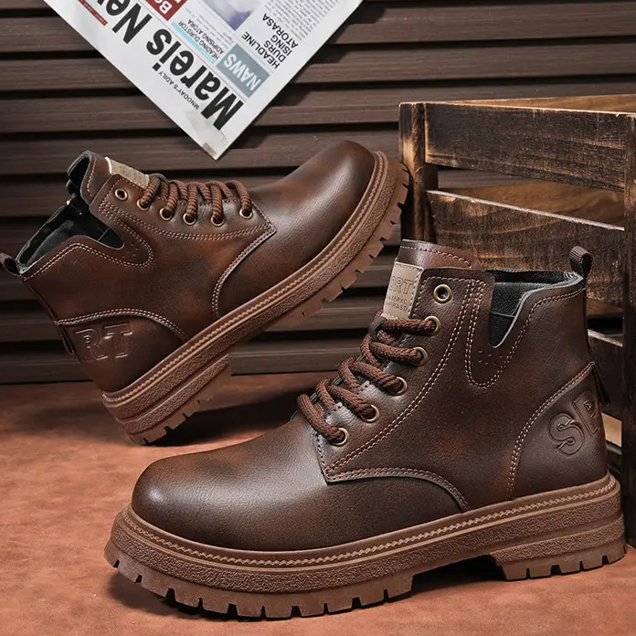 Martin zābaki vīriešiem – ūdensnecaurlaidīgi, pretslīdēšana, PU augšdaļa, režģa odere, injekcijas veidota zole