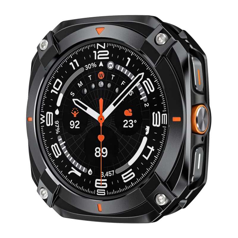 Samsung кейс за часовник — цинкова сплав + поликарбонат, съвместим със Samsung, тегло 17,5 g, марка Shadow Photography, пускане на пазара през 2025 г.