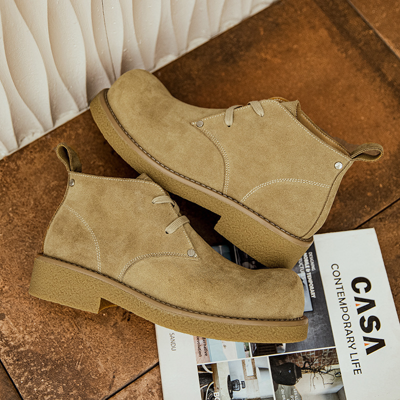 Мъжки ботуши Мартин | горна част: естествена кожа, вътрешност: естествена кожа, подметка: гума, нос: закръглен, нисък ток: 1-3 см