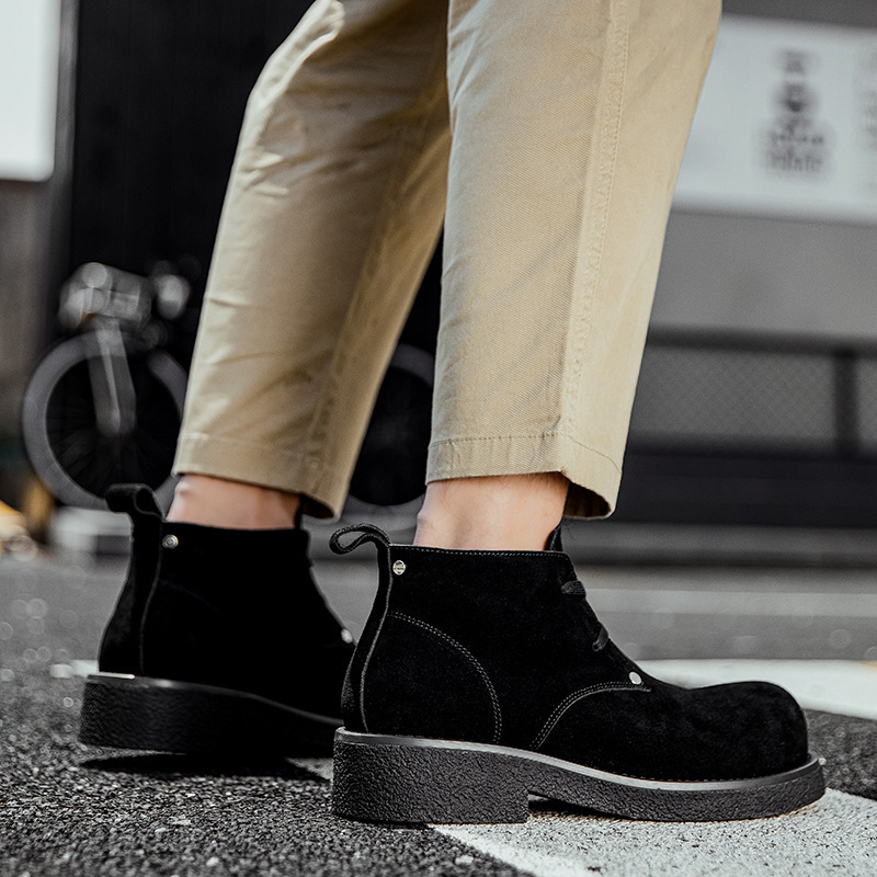 Мъжки ботуши Мартин | горна част: естествена кожа, вътрешност: естествена кожа, подметка: гума, нос: закръглен, нисък ток: 1-3 см