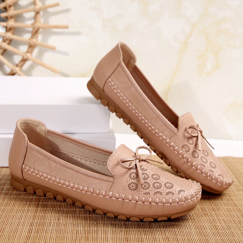 Ženske slip-on loaferice s mašnicom, okrugli vrh, PU gornji dio, gumeni đon