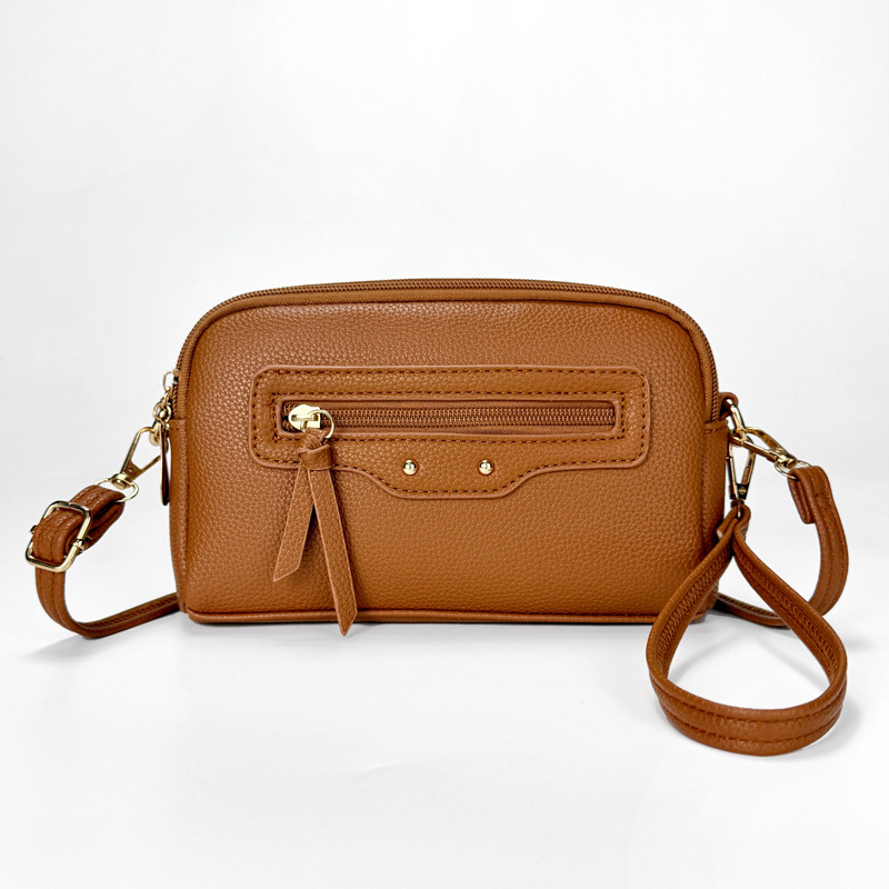 Ženska crossbody clutch torba, minimalistički stil, PU materijal, zatvarač, unutarnja džep sa zatvaračem (PU • zatvarač • unutarnji džep sa zatvaračem • crossbody • minimalistički)