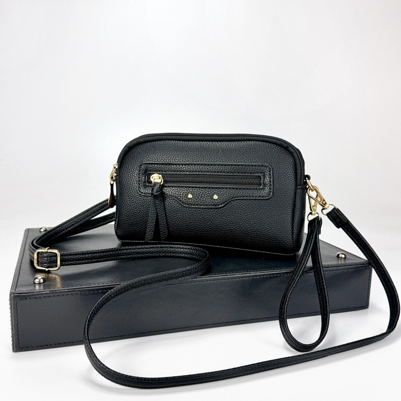 Ženska crossbody clutch torba, minimalistički stil, PU materijal, zatvarač, unutarnja džep sa zatvaračem (PU • zatvarač • unutarnji džep sa zatvaračem • crossbody • minimalistički)