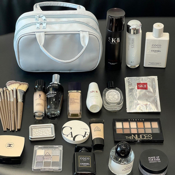 Козметичен несесер със три слоя, водоустойчив, голям капацитет, подходящ за пътуване