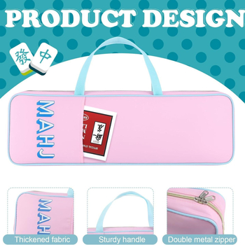 Geantă de depozitare Mahjong, cu capacitate mare – geantă de mână portabilă, geantă de călătorie multifuncțională, material poliester