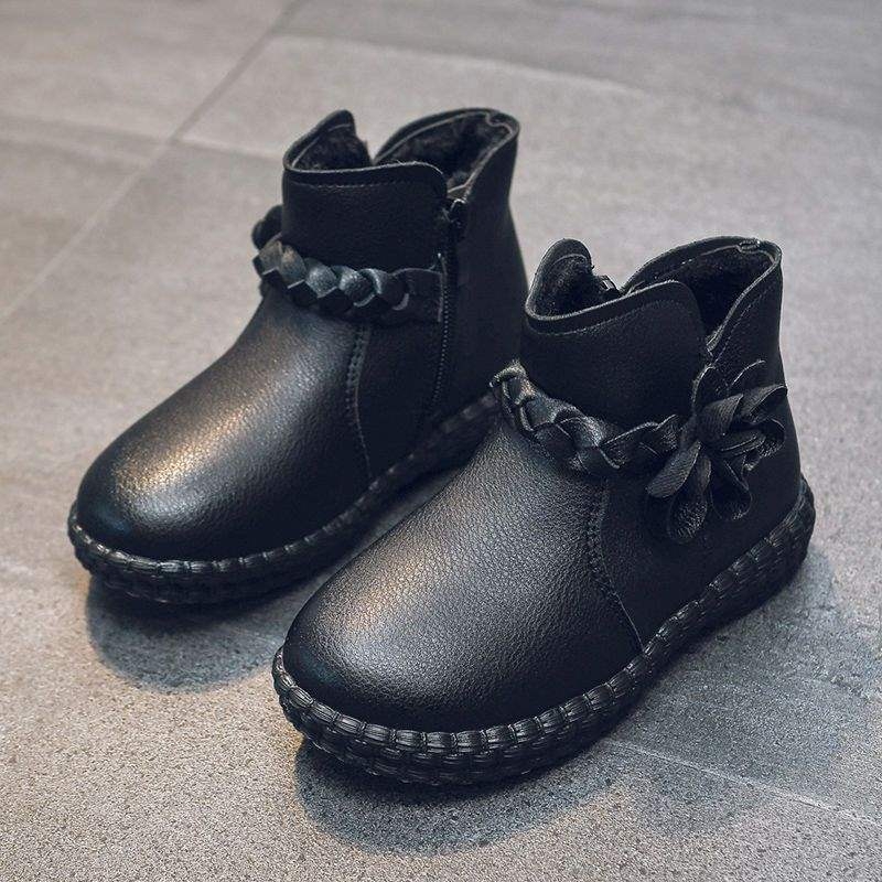 Tüdrukute saapad, laste Martini saapad, pehme tallaga, moekad vabaaja saapad, uus stiil sügis/talv 2025, fliisvoodriga poolsaapad väikestele tüdrukutele