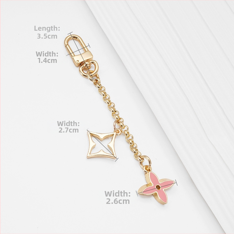 Plecu siksna ar pagarināšanas ķēdi LV Three-in-One Mahjong somai, metāla materiāls, četrziedu dekoratīvā ķēde, zīmols Famous Ancient Hui, pavasaris 2023