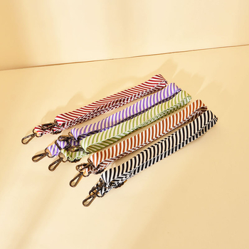 Somas pleca siksna, regulējama, adīta, krāsainas svītras, poliesteris