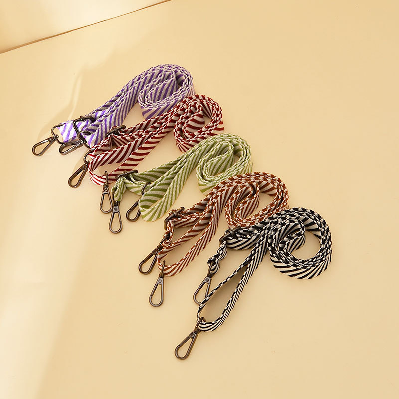 Somas pleca siksna, regulējama, adīta, krāsainas svītras, poliesteris