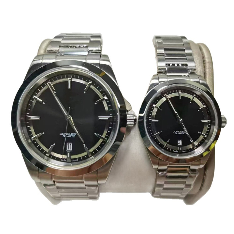 Часовник за двойки със швейцарско движение 2813, корпус и браслет от неръждаема стомана, сапфирено стъкло