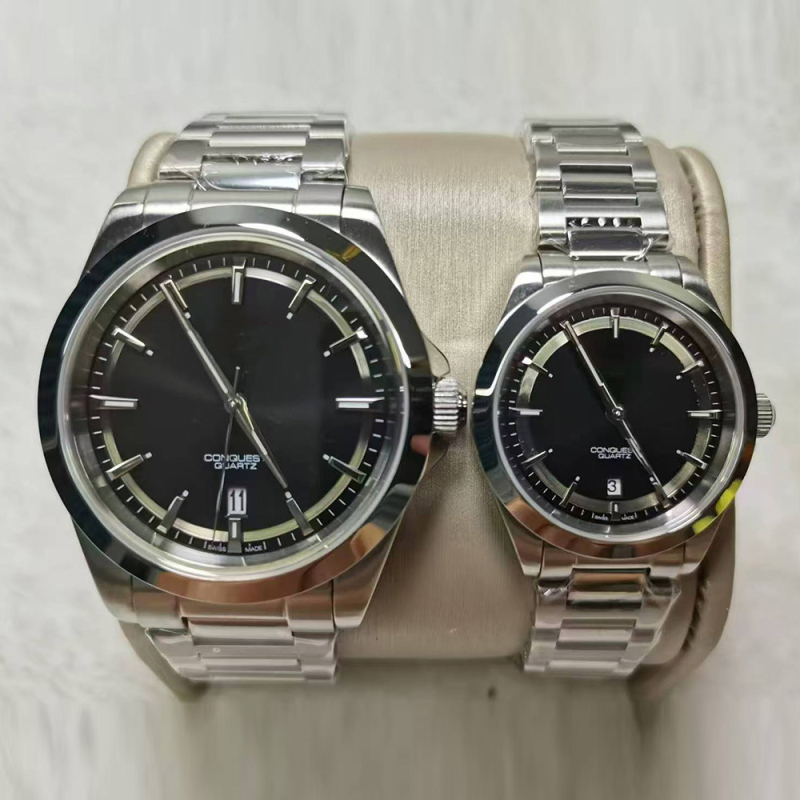 Часовник за двойки със швейцарско движение 2813, корпус и браслет от неръждаема стомана, сапфирено стъкло