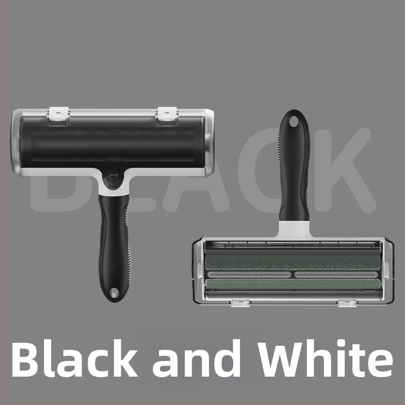 Ролка за премахване на котешка козина – двупосочен инструмент за премахване на косми по диван и килим – извита четка за косми, ABS + полиестерна материя